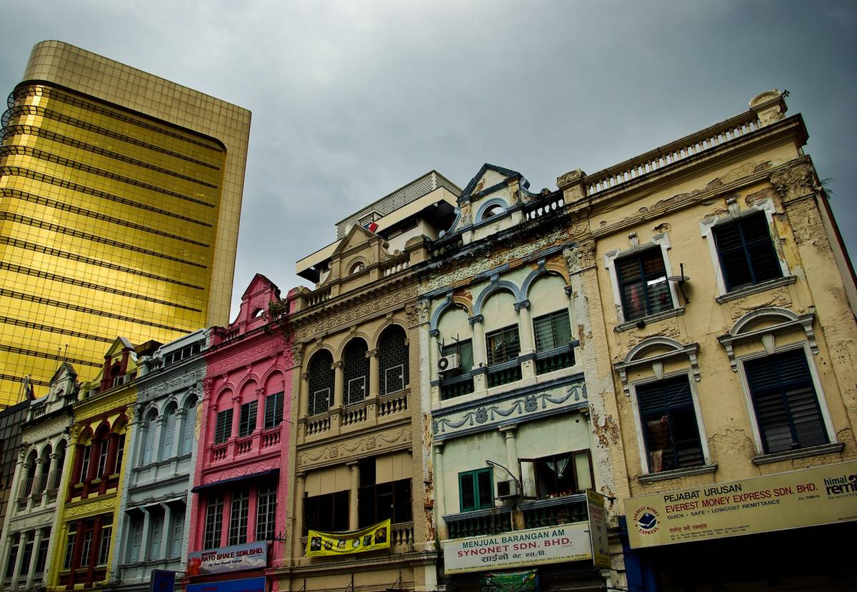 Цветные дома в Куала Лумпур